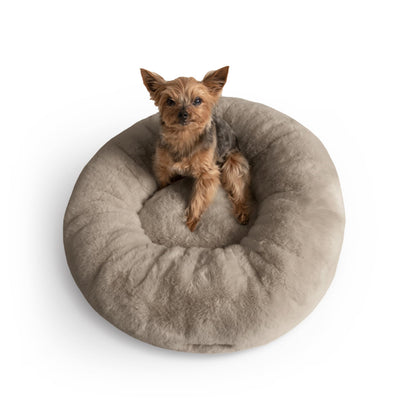 Calming Faux Fur Pet Bed with Washable Cover