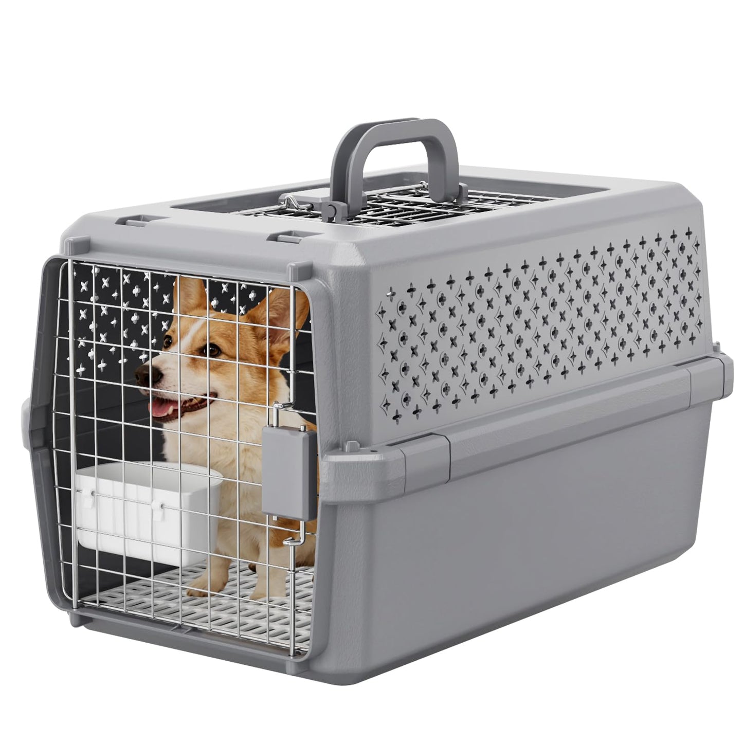 Rolling Hard-Sided Pet Carrier with Wheels