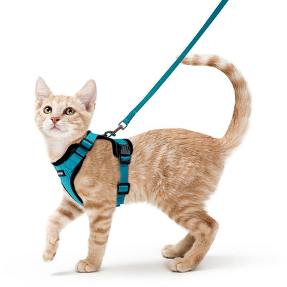 Adjustable Cat Harness & Lead Set for Walking