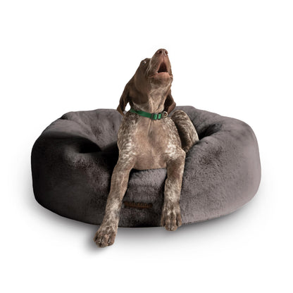 Calming Faux Fur Pet Bed with Washable Cover
