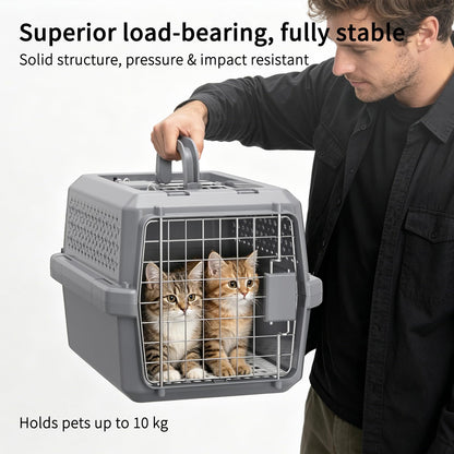 Rolling Hard-Sided Pet Carrier with Wheels