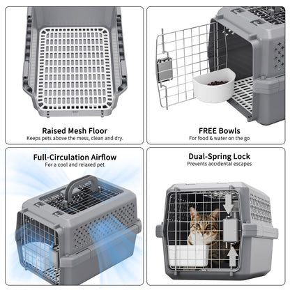 Rolling Hard-Sided Pet Carrier with Wheels