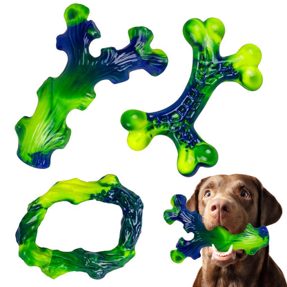 3-Pack Tough Dog Chew Toys for Aggressive Chewers