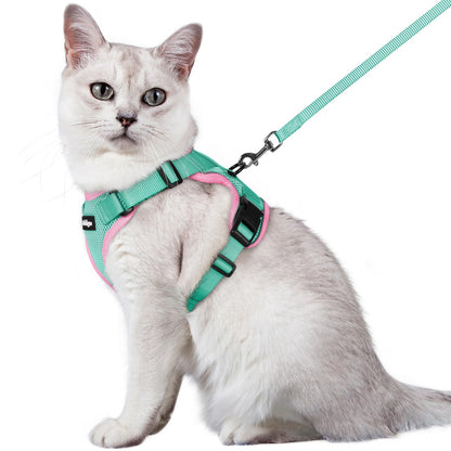 Adjustable Cat Harness & Lead Set for Walking