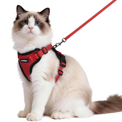 Adjustable Cat Harness & Lead Set for Walking