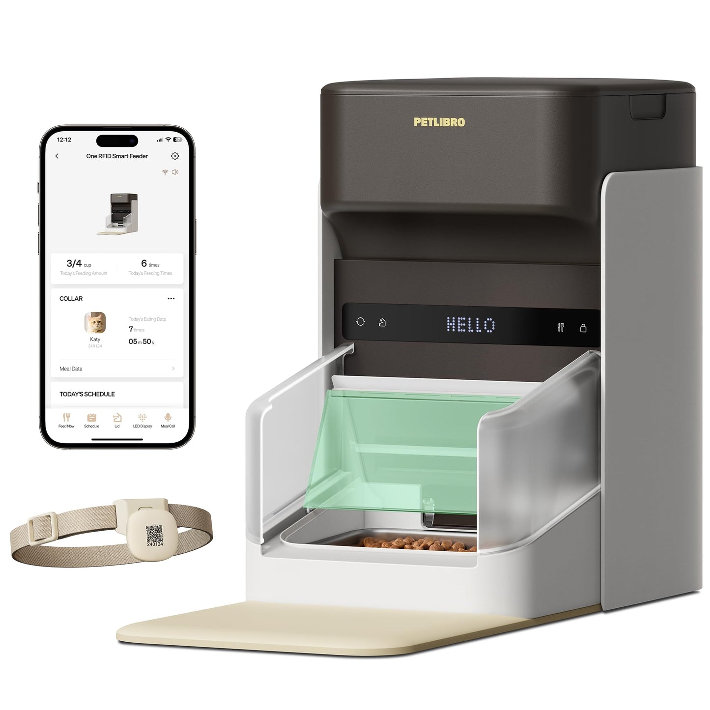 RFID Automatic Cat Feeder with Collar Tag Access