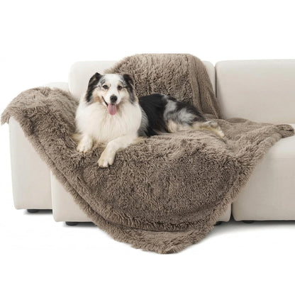Calming Waterproof Pet Blanket with Faux Fur Cover