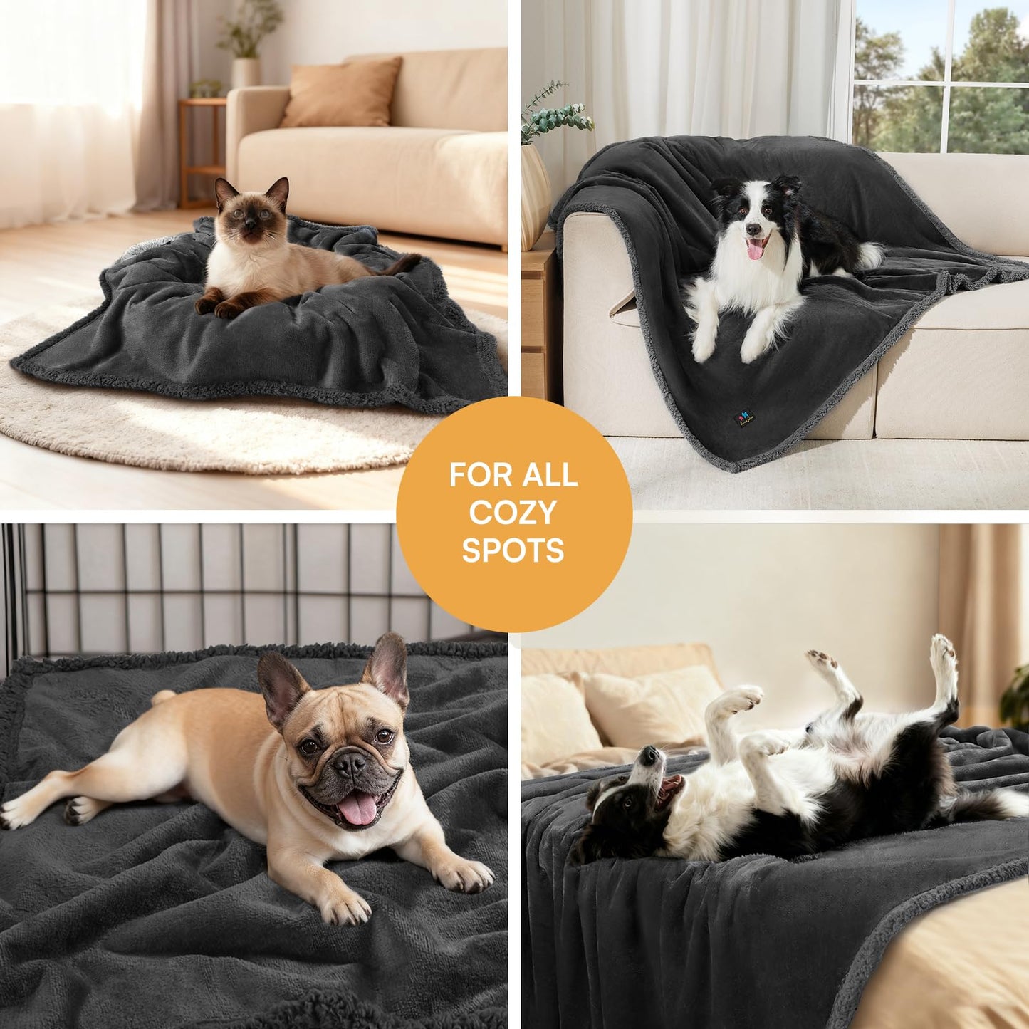Reversible Waterproof Pet Blanket for Furniture