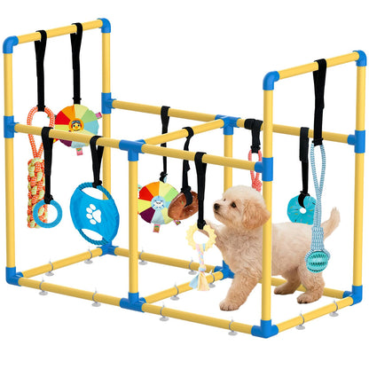Interactive Puppy Play Gym with Enrichment Toys