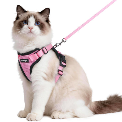 Adjustable Cat Harness & Lead Set for Walking