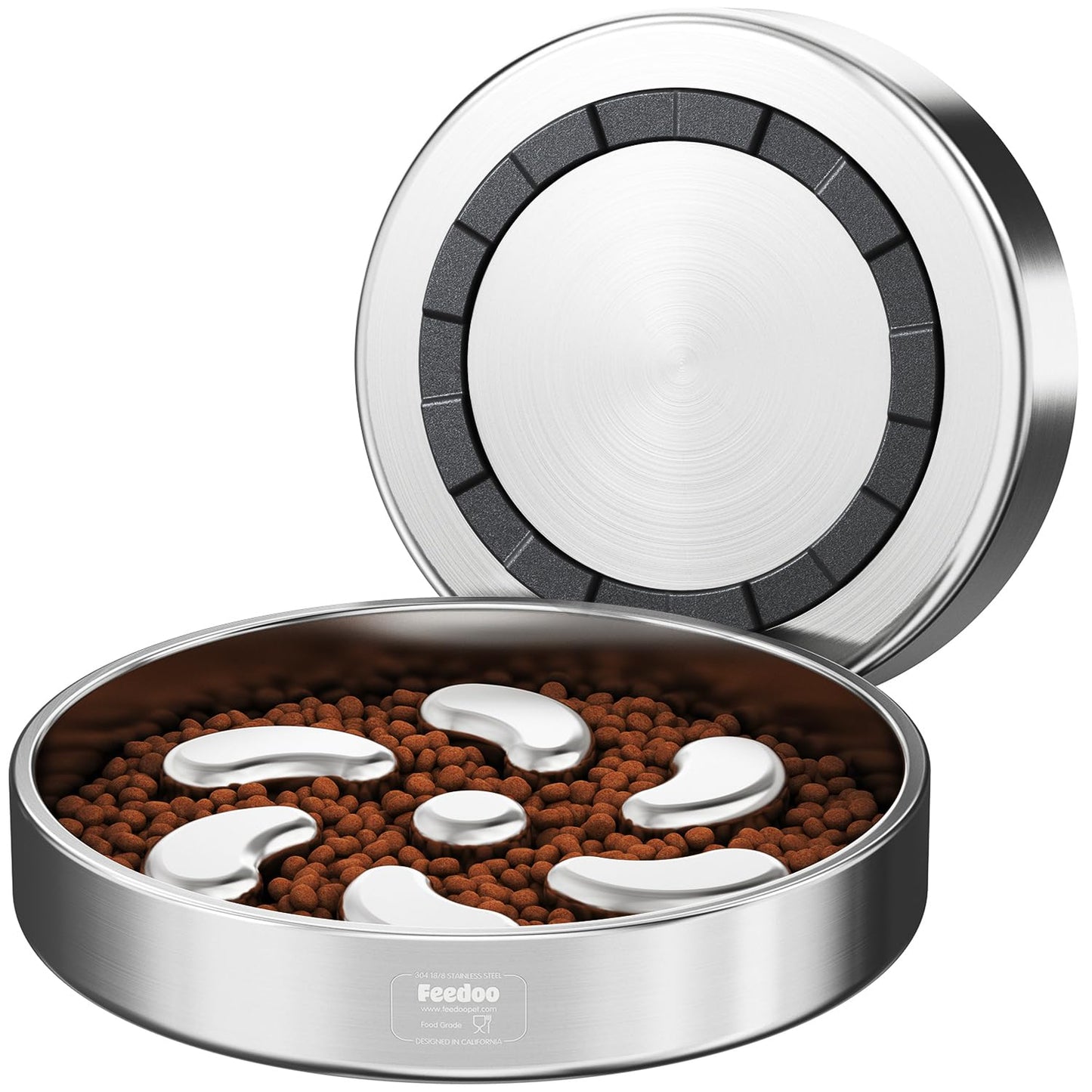 Stainless Steel Slow Feeder Bowl with Non-Slip Base