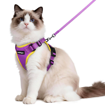 Adjustable Cat Harness & Lead Set for Walking
