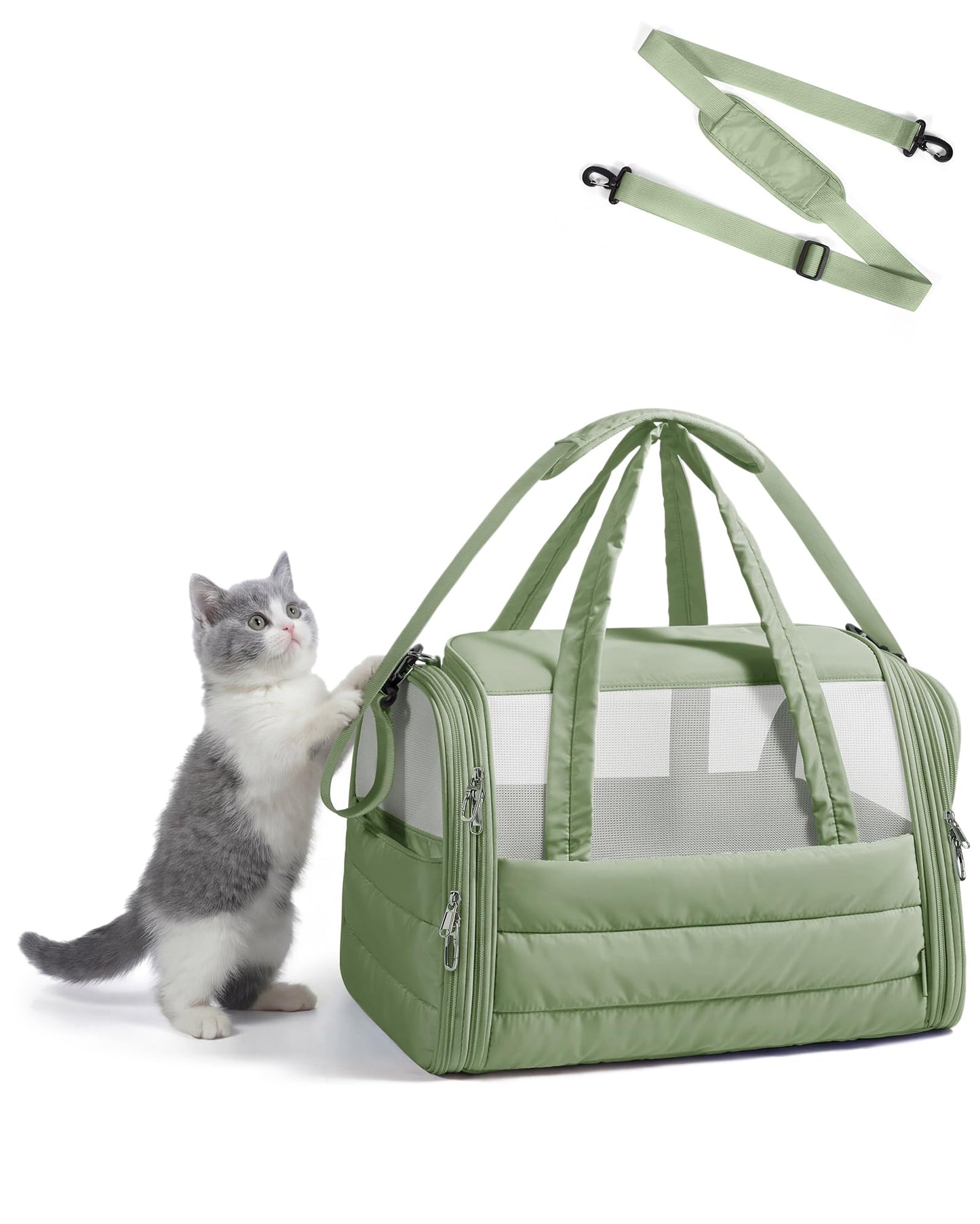 Quilted Soft-Sided Pet Carrier for Travel