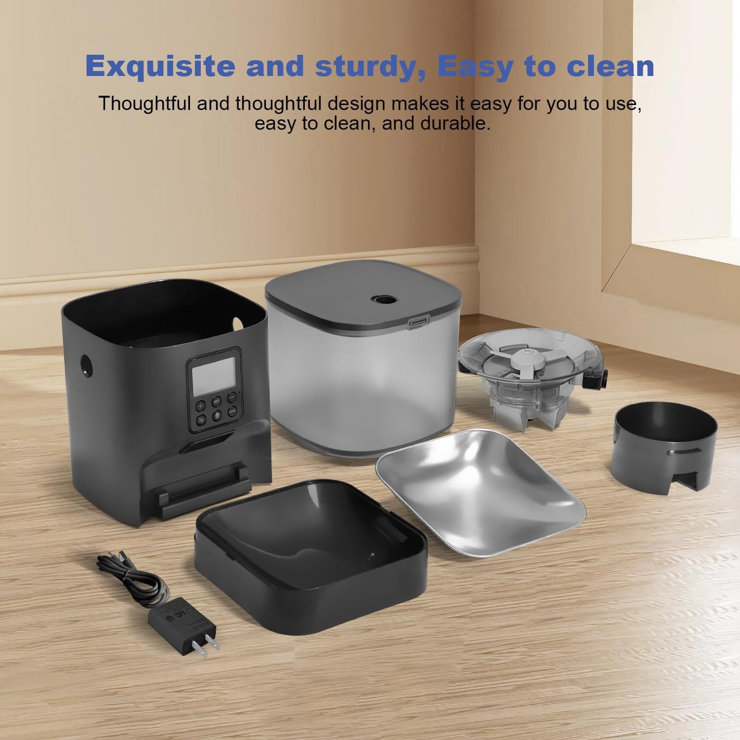 Automatic Pet Feeder with Voice Recording and Timer