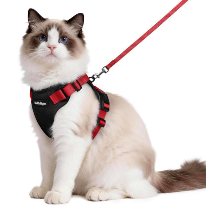 Adjustable Cat Harness & Lead Set for Walking