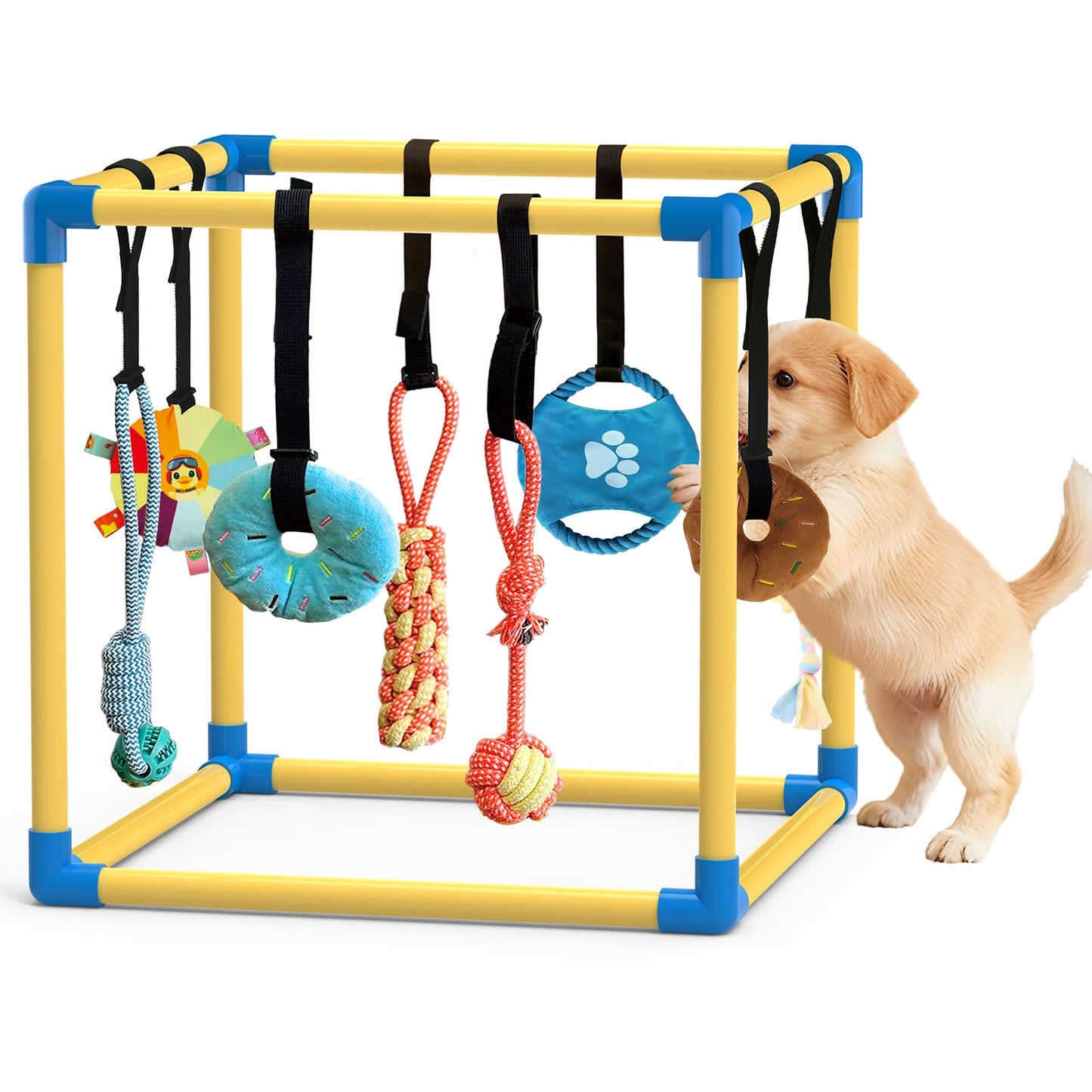 Interactive Puppy Play Gym with Enrichment Toys