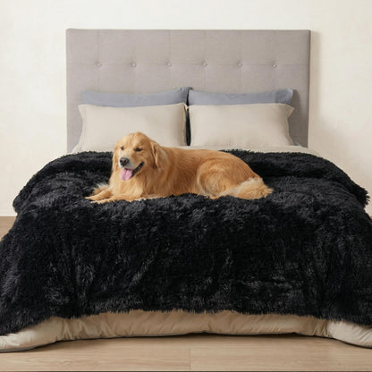 Calming Waterproof Pet Blanket with Faux Fur Cover