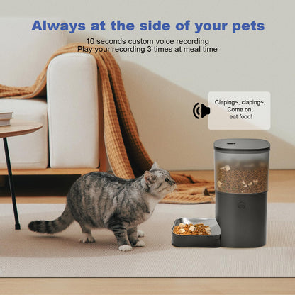 Automatic Pet Feeder with Voice Recording and Timer