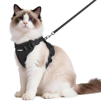 Adjustable Cat Harness & Lead Set for Walking