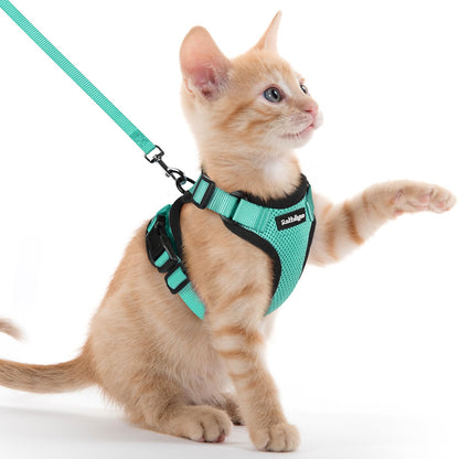 Adjustable Cat Harness & Lead Set for Walking