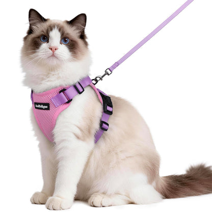 Adjustable Cat Harness & Lead Set for Walking