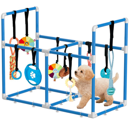 Interactive Puppy Play Gym with Enrichment Toys