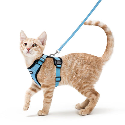 Adjustable Cat Harness & Lead Set for Walking