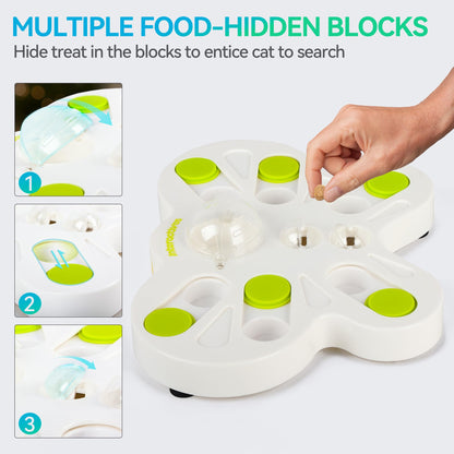 Interactive Cat Puzzle Feeder for Brain Stimulation