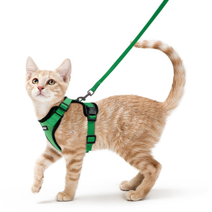 Adjustable Cat Harness & Lead Set for Walking
