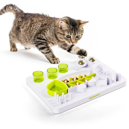 Interactive Cat Puzzle Feeder for Brain Stimulation