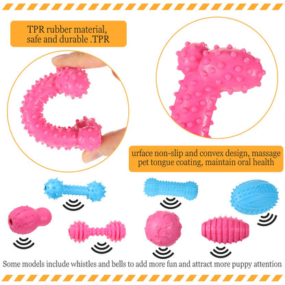 50-Pack Soft Puppy Teething & Chew Toys