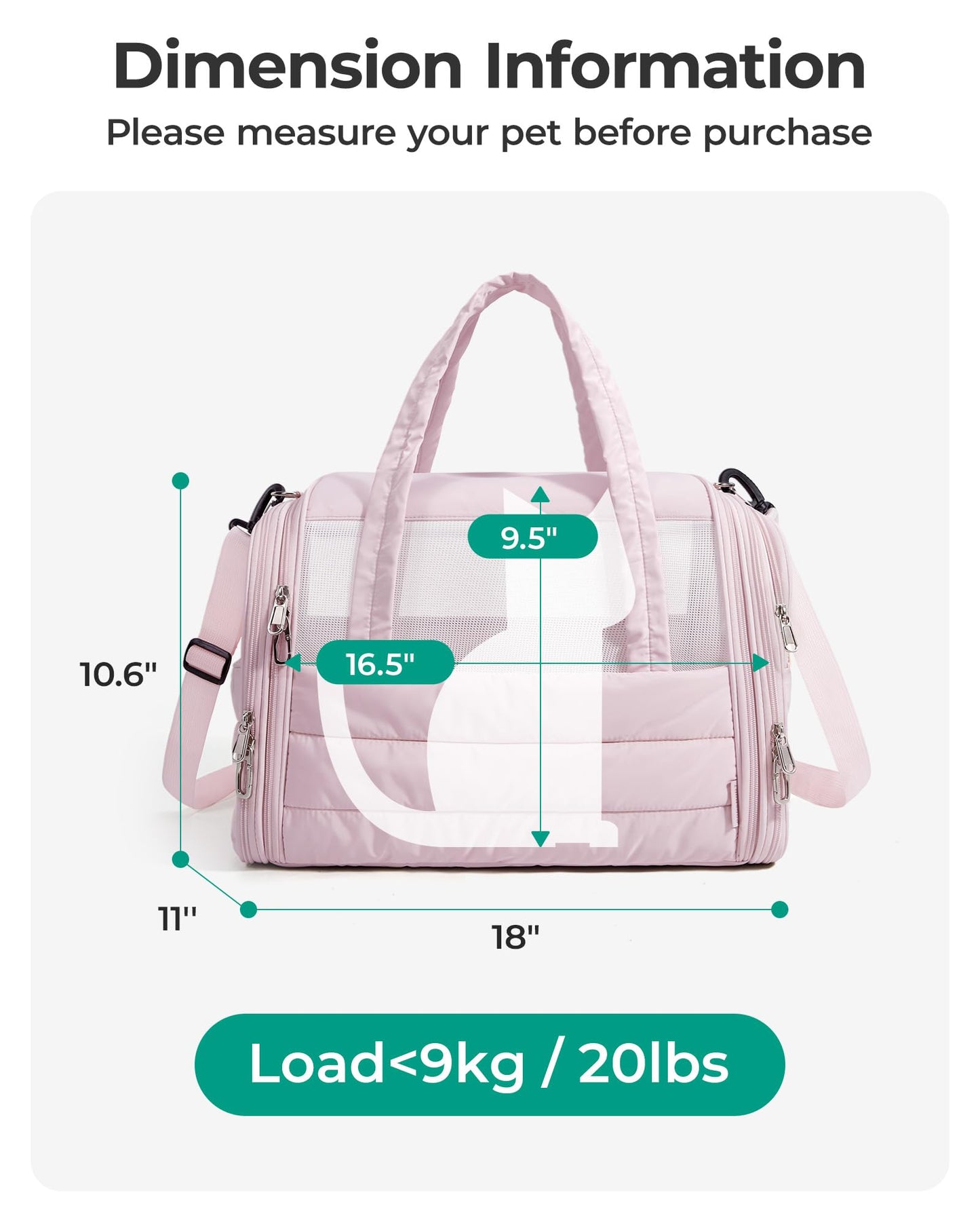Quilted Soft-Sided Pet Carrier for Travel
