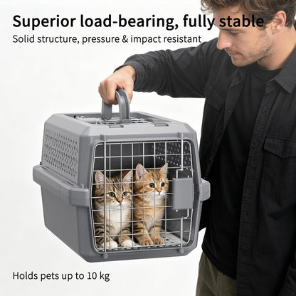 Rolling Hard-Sided Pet Carrier with Wheels