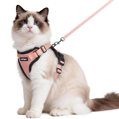 Adjustable Cat Harness & Lead Set for Walking