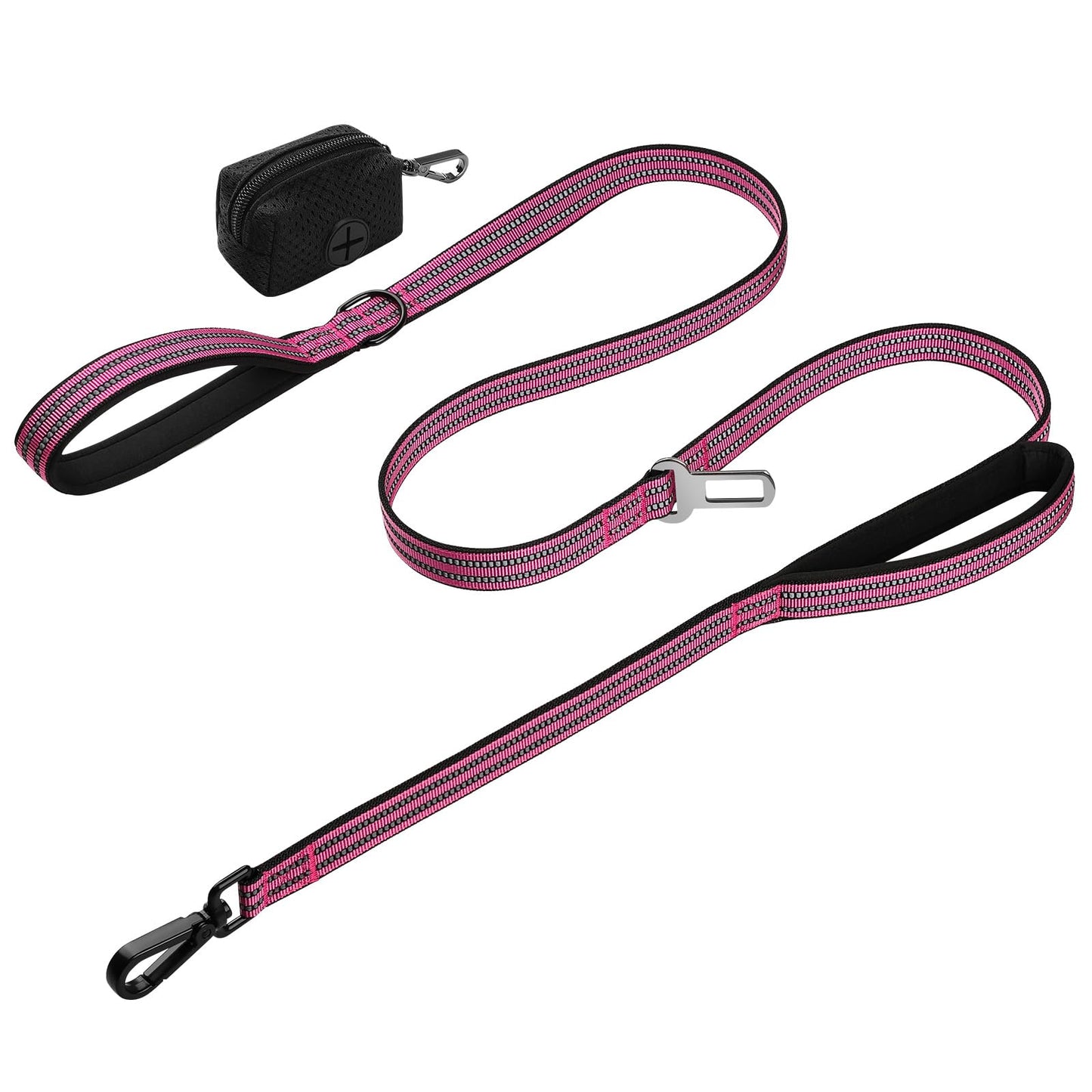 Heavy Duty Reflective Dog Leash with Dual Handles