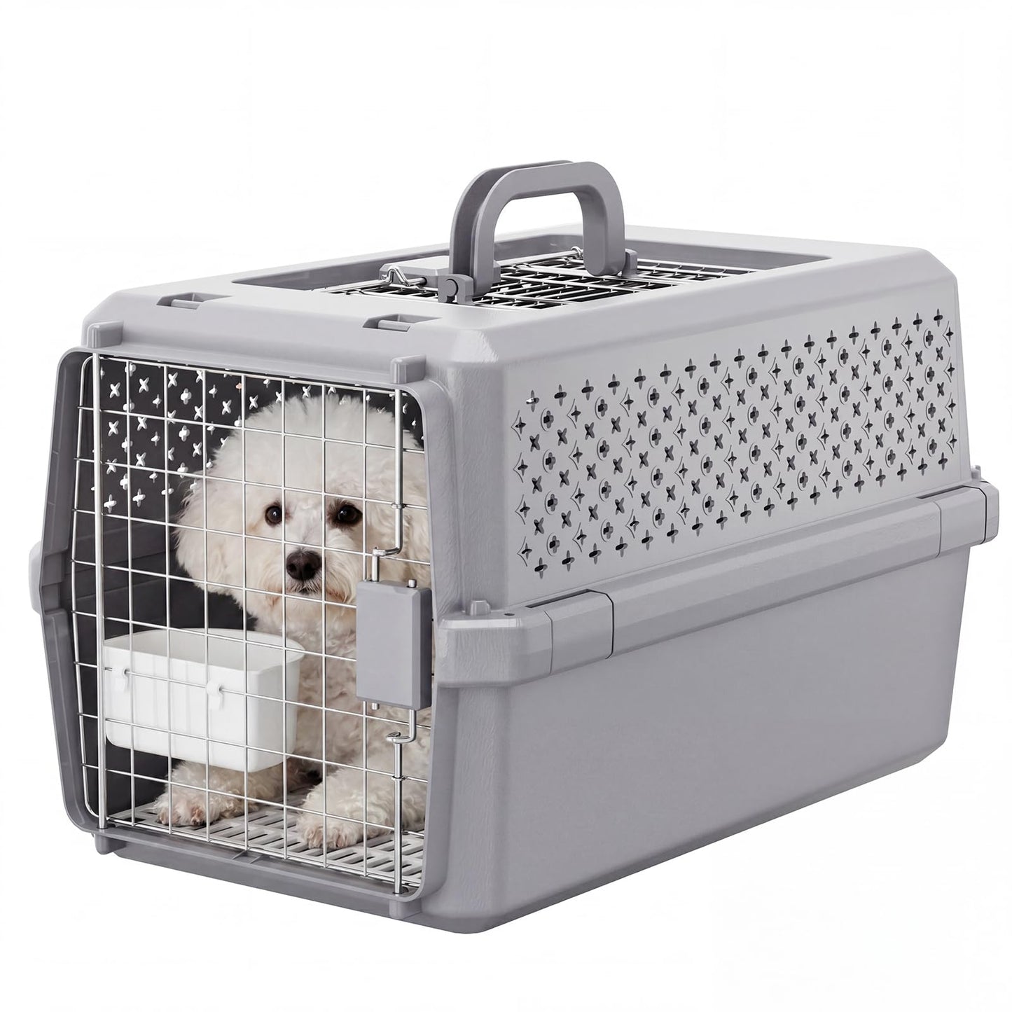 Rolling Hard-Sided Pet Carrier with Wheels