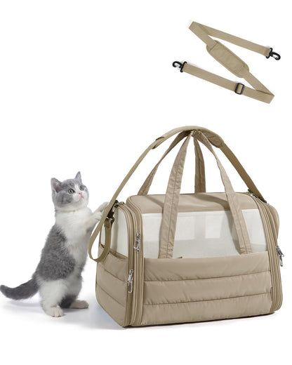 Quilted Soft-Sided Pet Carrier for Travel