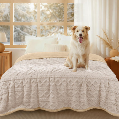 Waterproof Sherpa Pet Blanket for Furniture Protection