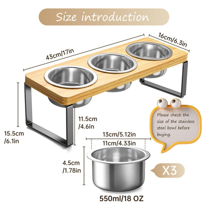 Elevated Cat Bowls 10°Tilted Raised Cat Bowls