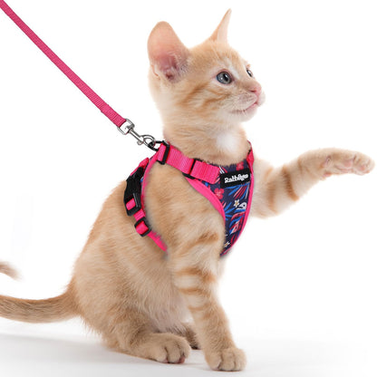 Adjustable Cat Harness & Lead Set for Walking