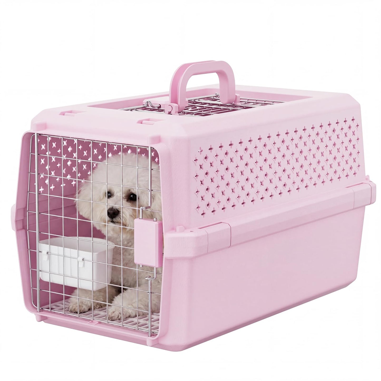 Rolling Hard-Sided Pet Carrier with Wheels