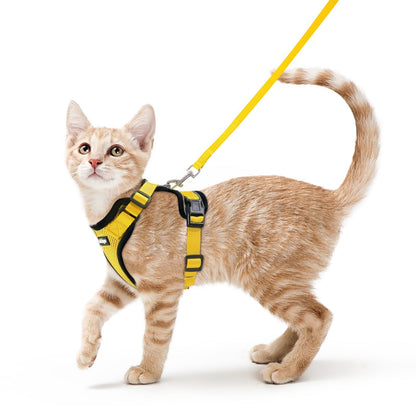 Adjustable Cat Harness & Lead Set for Walking