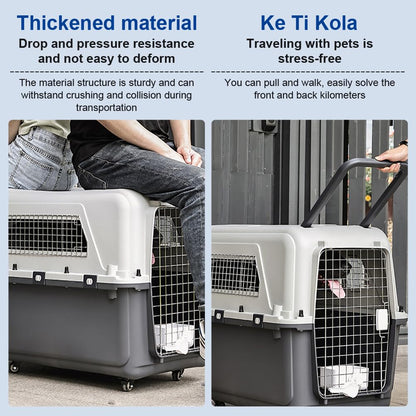 Collapsible Rolling Pet Travel Kennel