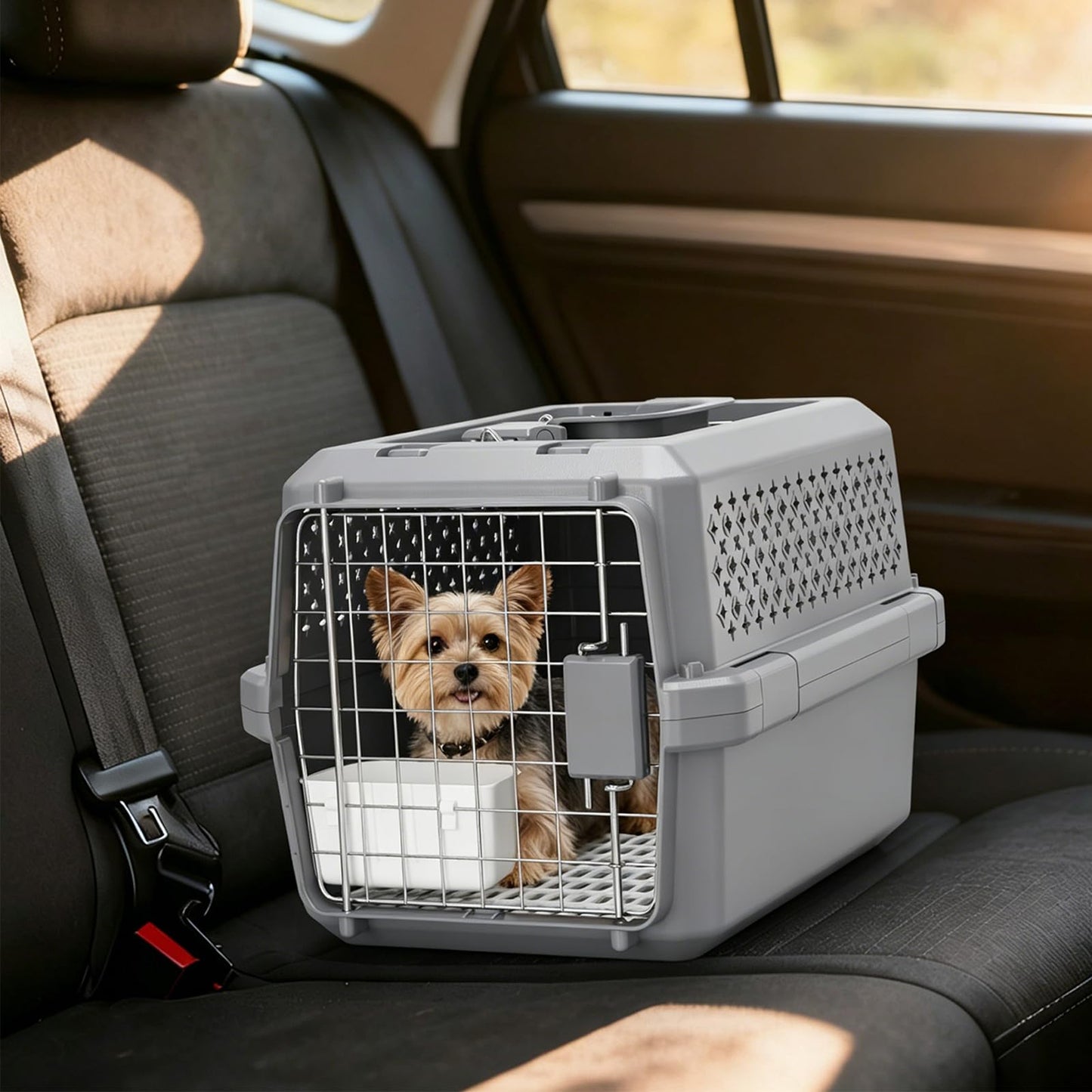 Rolling Hard-Sided Pet Carrier with Wheels