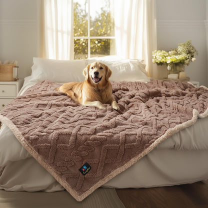 Waterproof Sherpa Pet Blanket for Furniture Protection