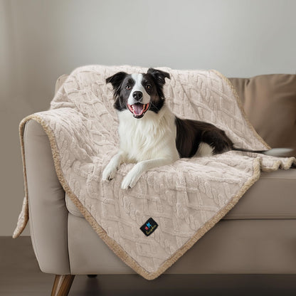 Waterproof Sherpa Pet Blanket for Furniture Protection
