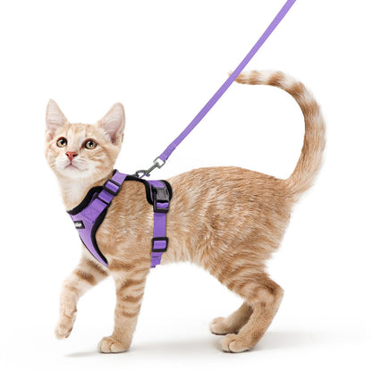 Adjustable Cat Harness & Lead Set for Walking