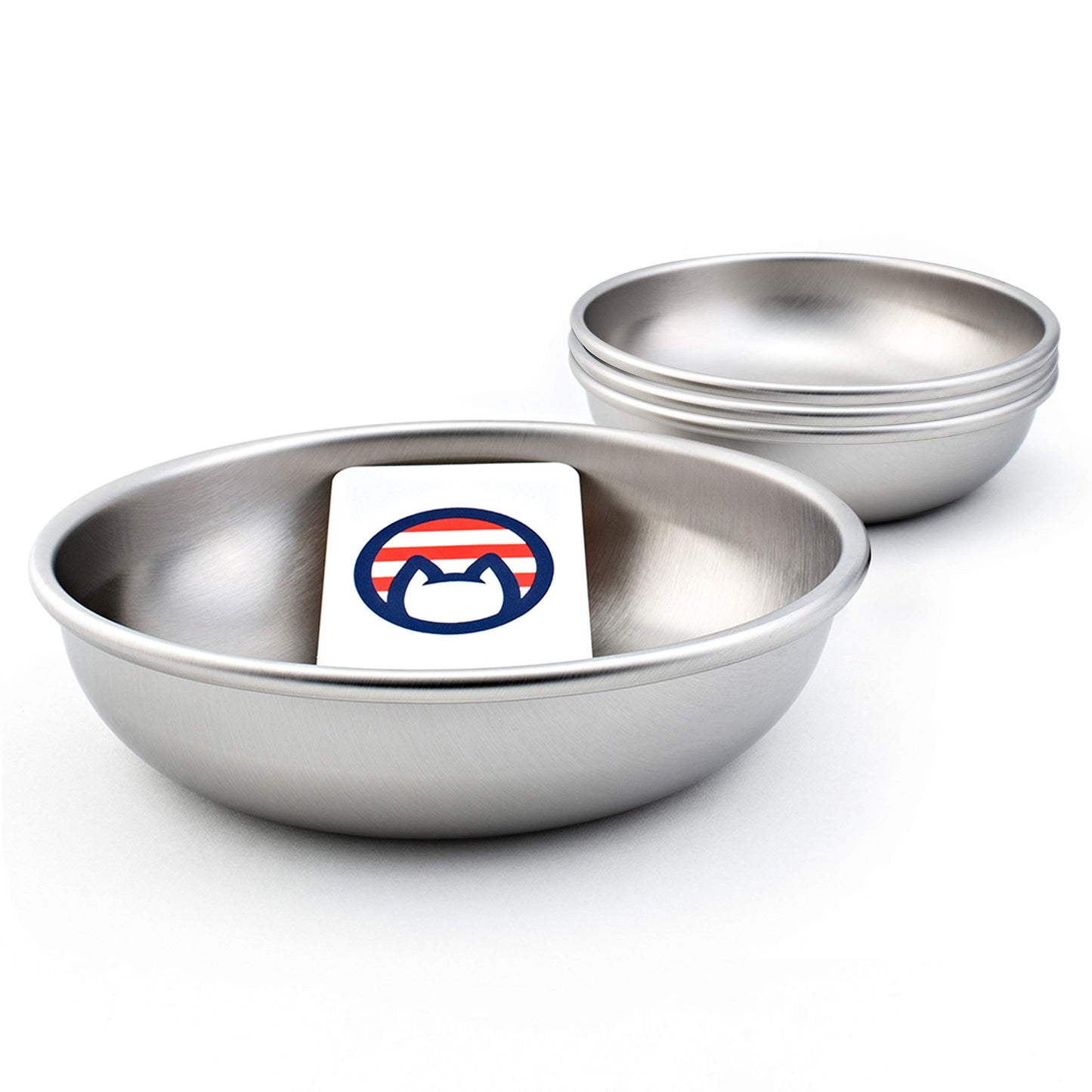 Stainless Steel Pet Bowls for Food and Water Set