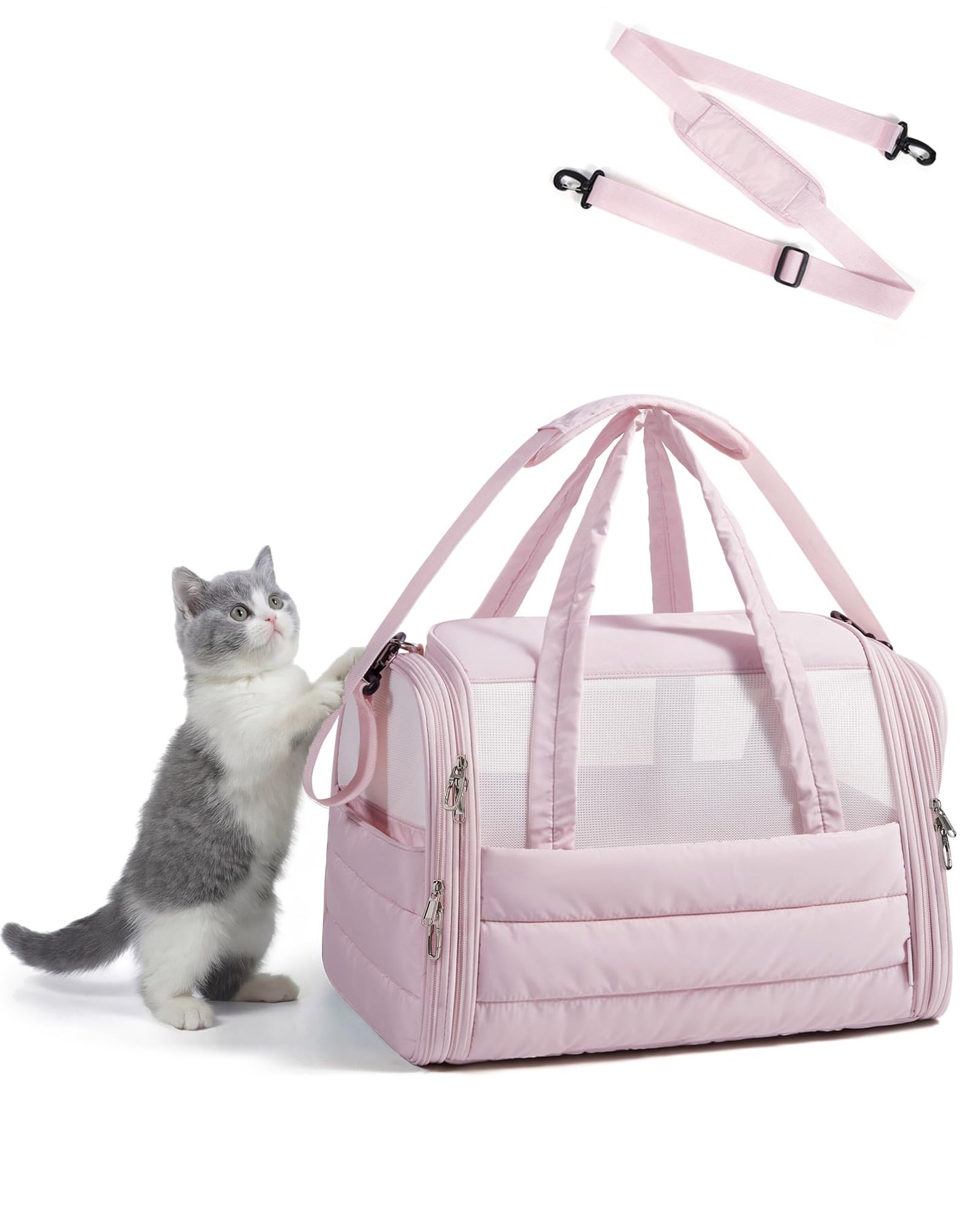 Quilted Soft-Sided Pet Carrier for Travel