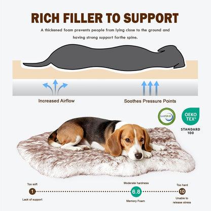 Luxury Plush Pet Bed Mat with Non-Slip Bottom